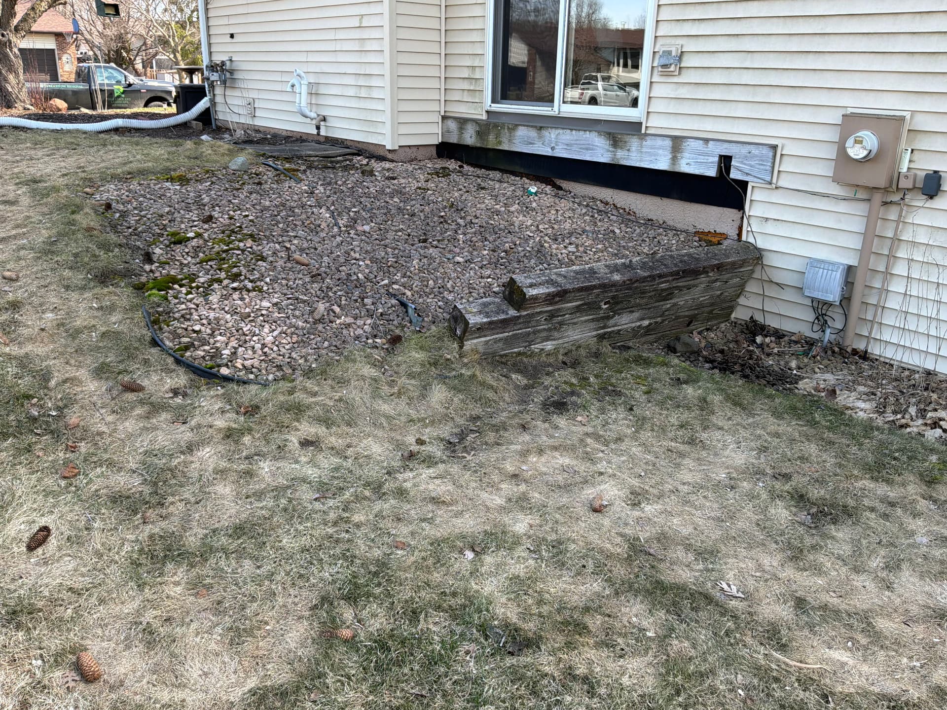 Gallery photos for Failing Timber Wall Gets a Versa-Lok Upgrade with Sod and a New Apple Tree: Image #3
