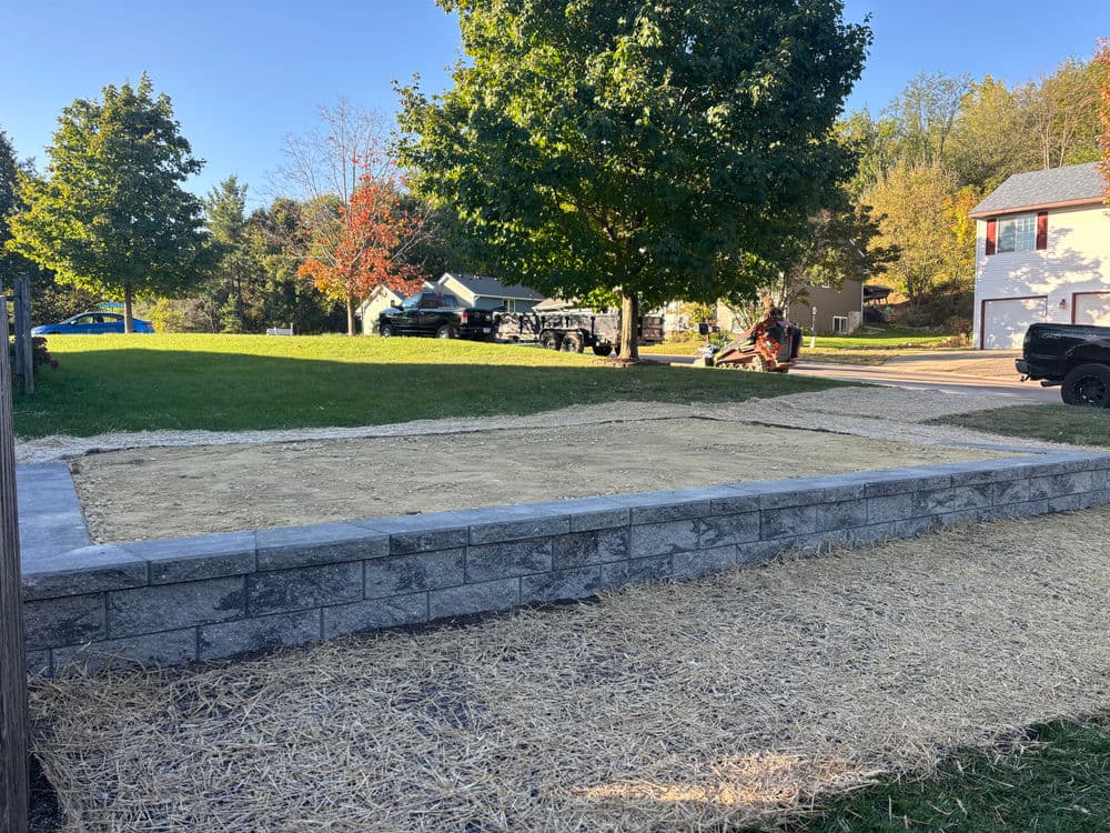 Raised Shed Pad Installation in Farmington image