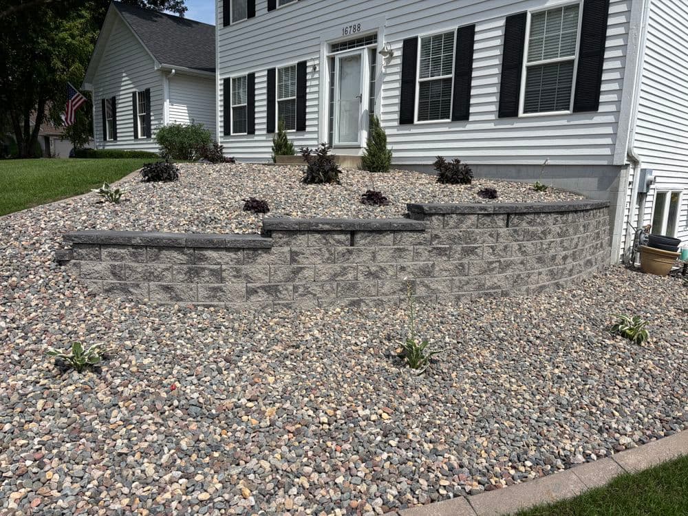 Retaining Wall and Landscape Cleanup in Lakeville MN image