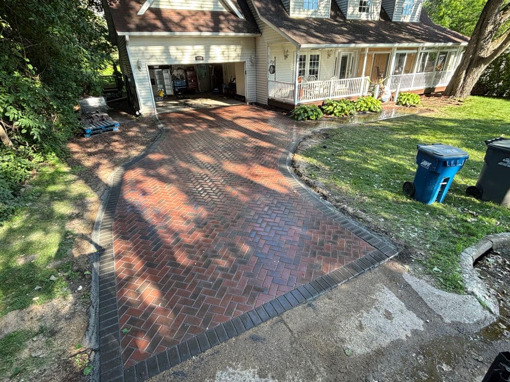 Stunning New Herringbone Driveway in Minnetonka image