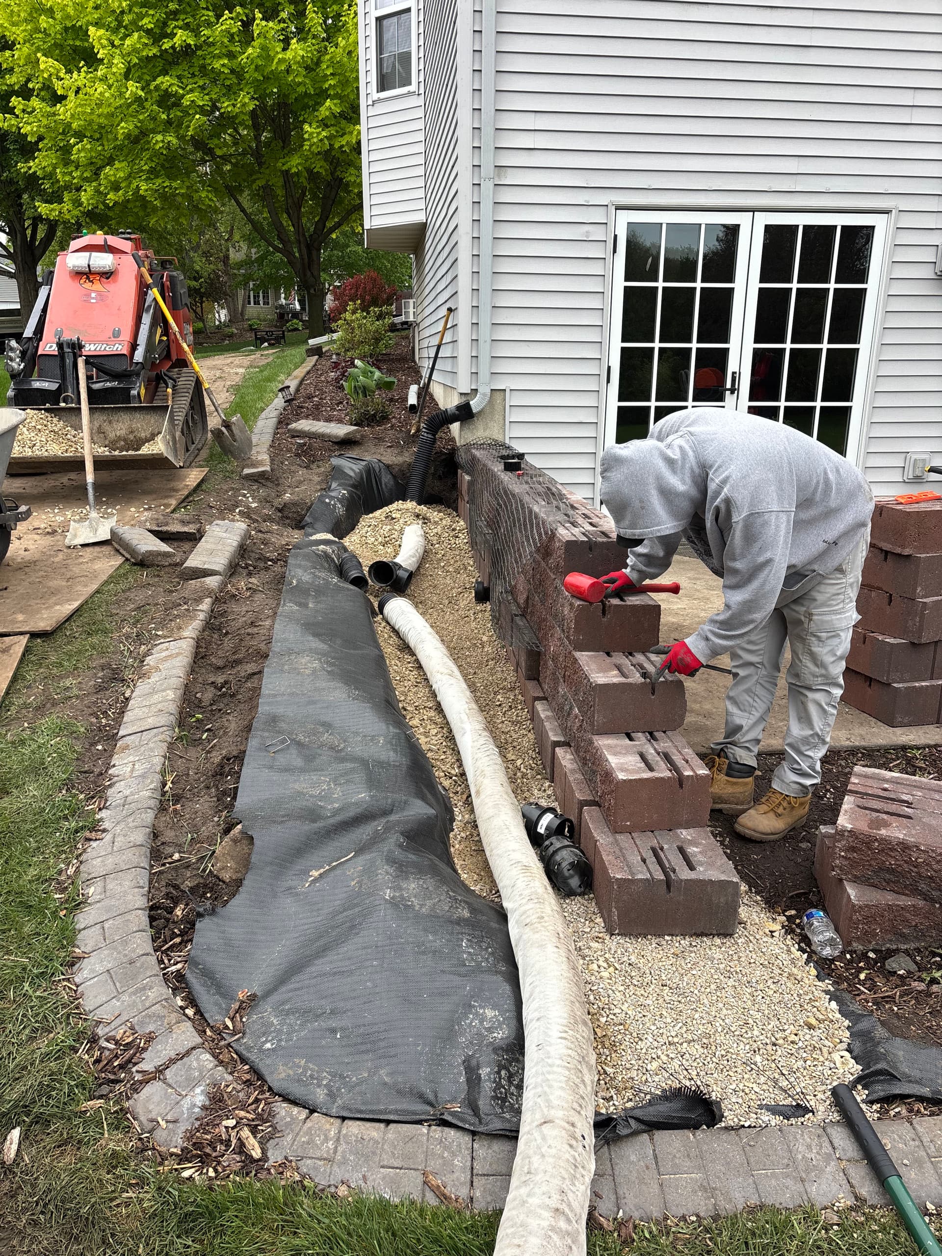 Gallery photos for Failing Retaining Walls Rebuilt Right With Versa-Lok and Proper Drainage: Image #6