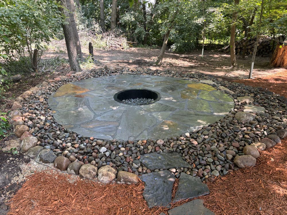 Gallery photos for Backyard Stone Fire Pit Area in Rosemount: Image #2